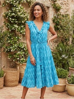 💙Mer St Barth maxi dress-boho chic-summer style-vacation-ikat-turquoise-beach💙